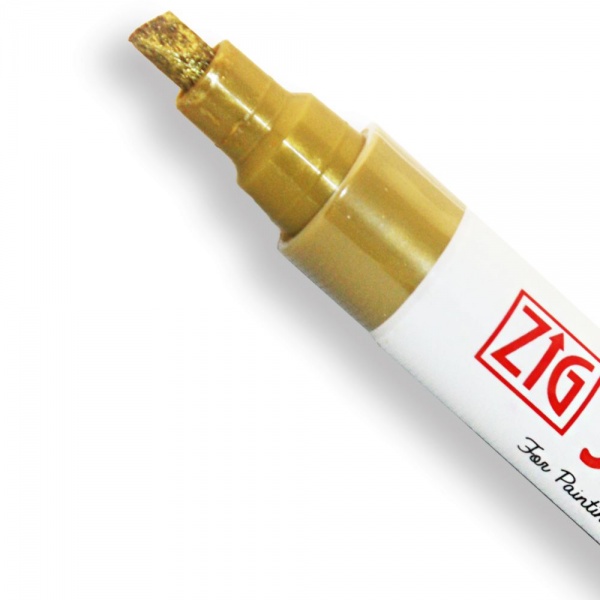 Metallic Gold Acrylista Waterproof Pen - 6mm Nib